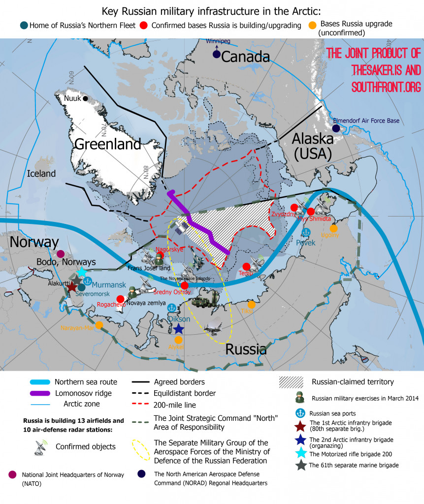 Russian Military Map: The Joint Strategic Command 'North'