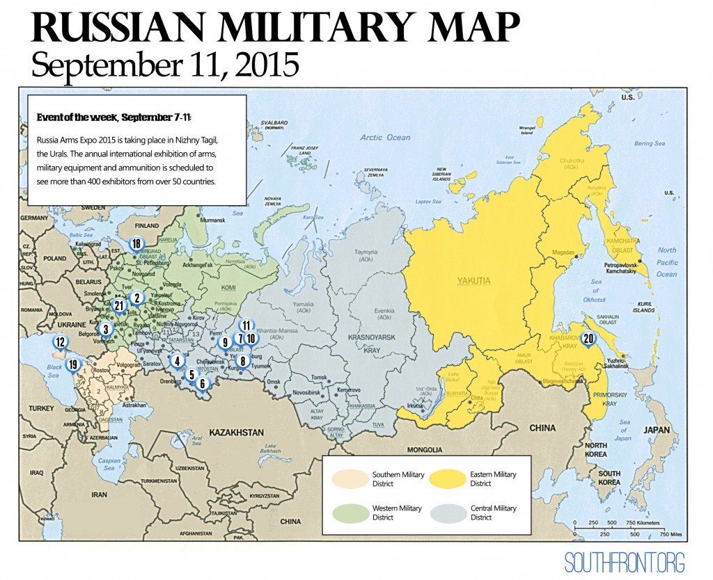 Russia Military Map - Sep. 11, 2015