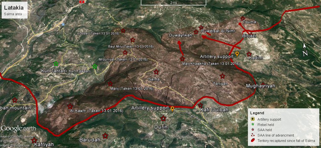 Map: Syria's Forces Advancing in Latakia