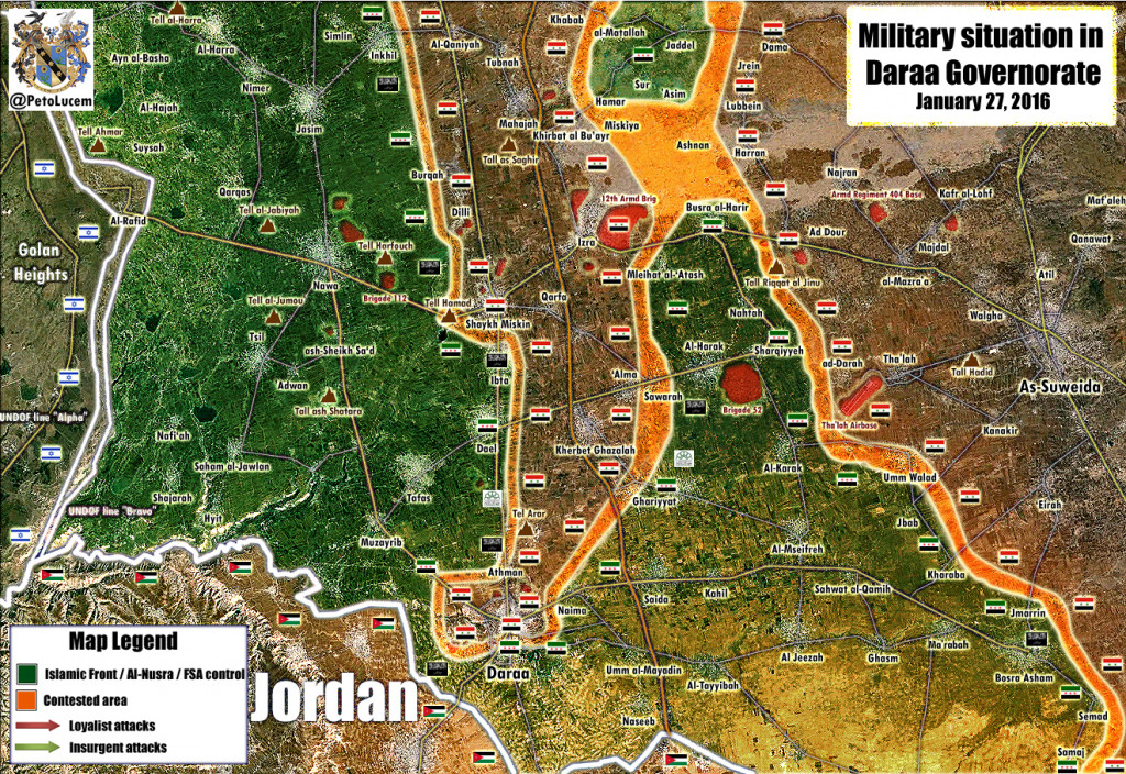 Map: Syrian Army Liberated the Strategic Town of Sheikh Miskin in Daraa