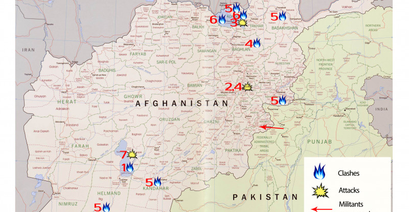Afghanistan Map of War, August 16, 2015
