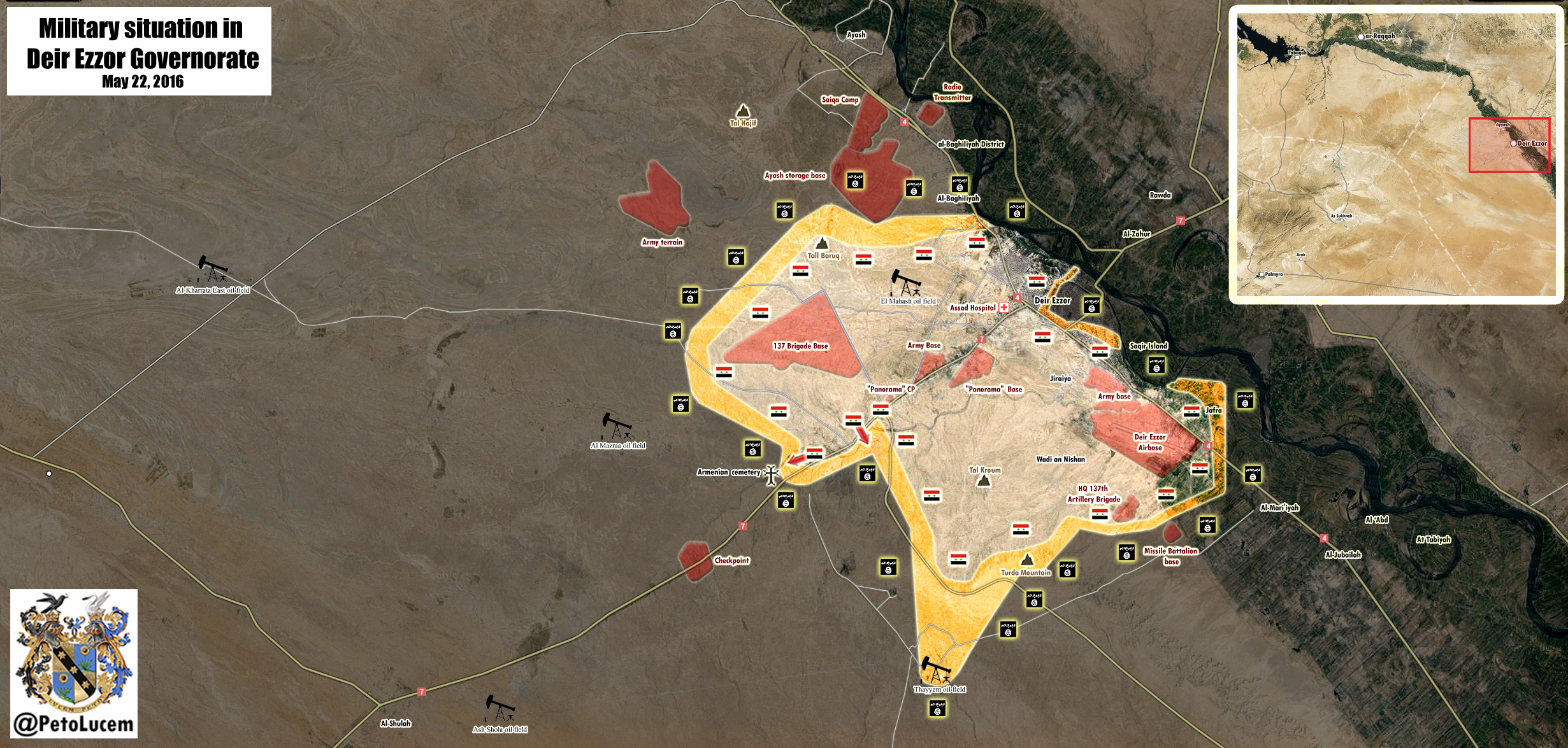 Military Situation in Deir Ezzor, Syria on May 22