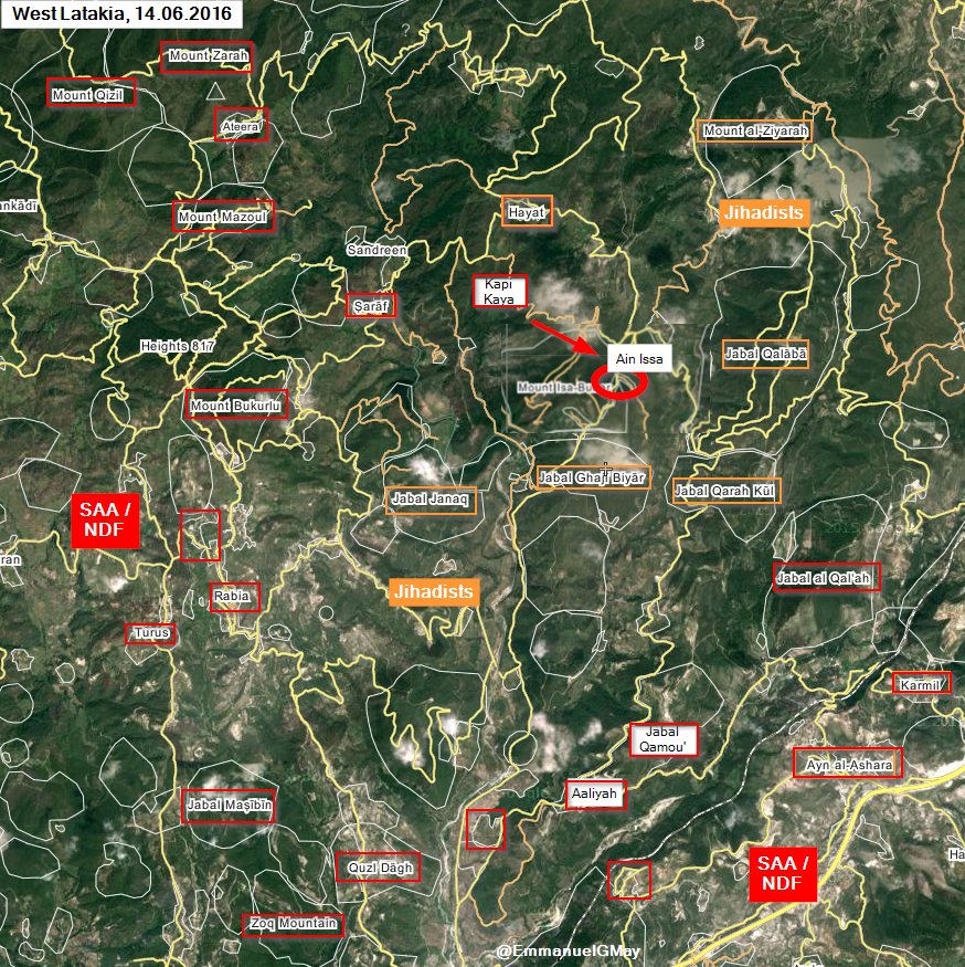 Syrian Army Takes Ain Issa, Fights to Take Control of Strategic High Points in Latakia
