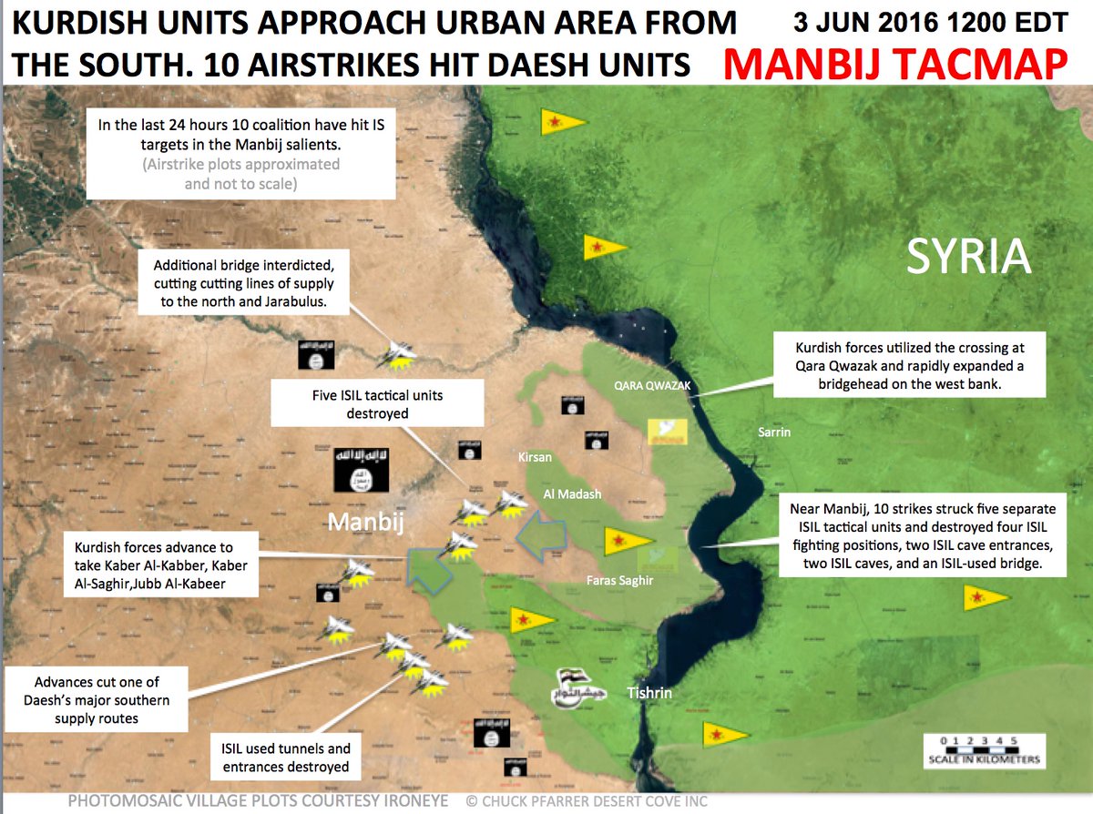 US-led Coalition Airstrikes near Manbij, Syria