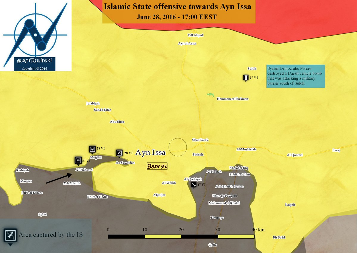 Heavy Clashes Ongoing in Manbij, ISIS Advancing on Ayn Issa