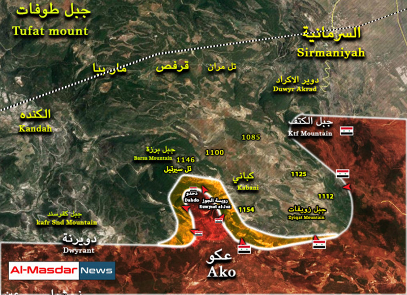 Syrian Army seized three hills near last rebel stronghold in Latakia