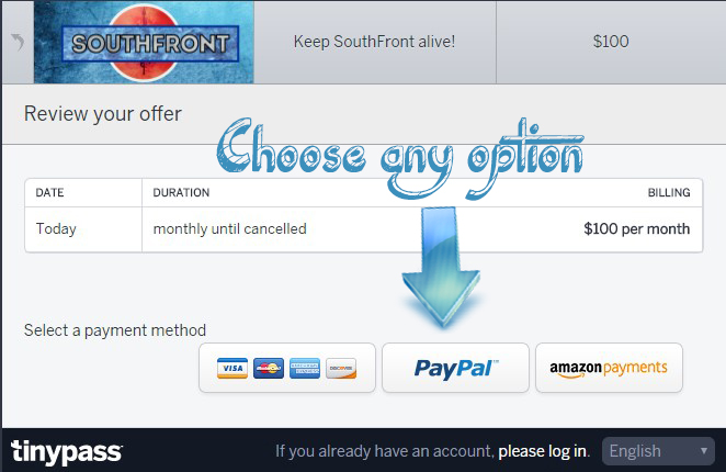 Breaking: PayPal Restored SouthFront's Account