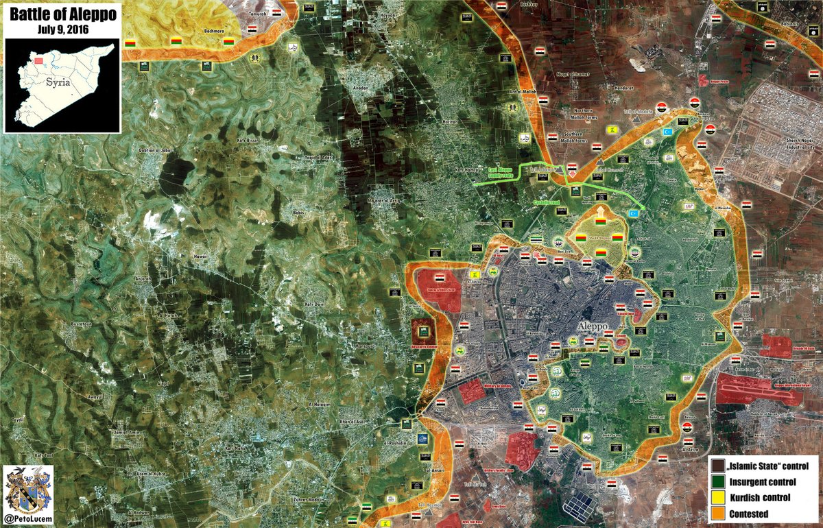 Battle for Castello Road to Aleppo City on July 9