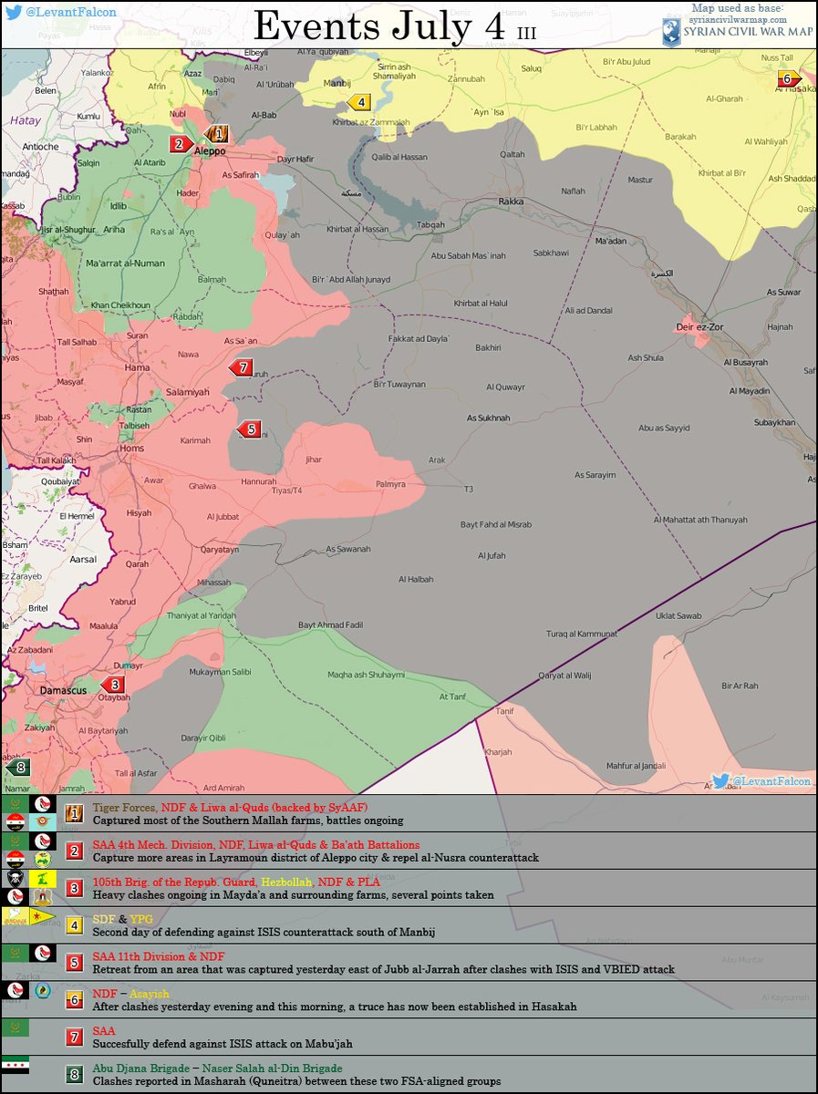 Important Military Developments in Syria on July 4