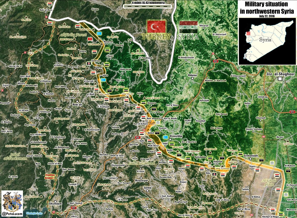 Military Situation in Northern Latakia on July 22