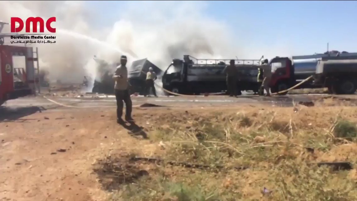 Al-Jazeera Reporter Killed in Idlib Province where Russian Warplanes Destroyed Convoy of Oil Trucks (Graphics)