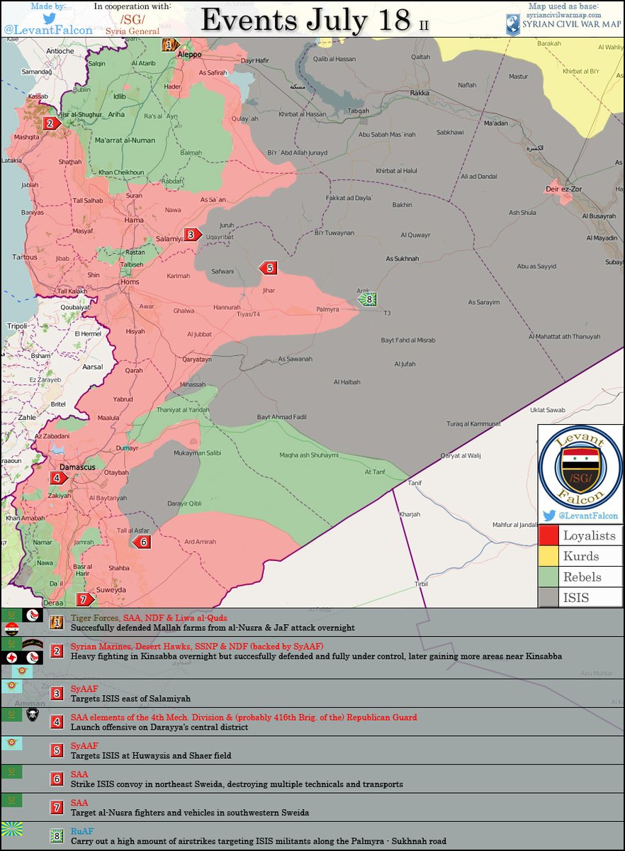 Military Situation in Syria on July 18