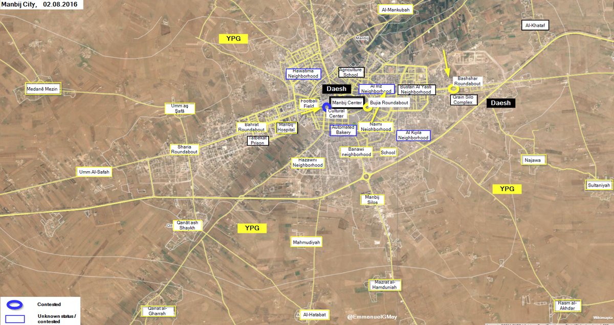 Kurdish Units Enter Manbij City Center, Take Control of Bujia and Bashshar Roundabouts