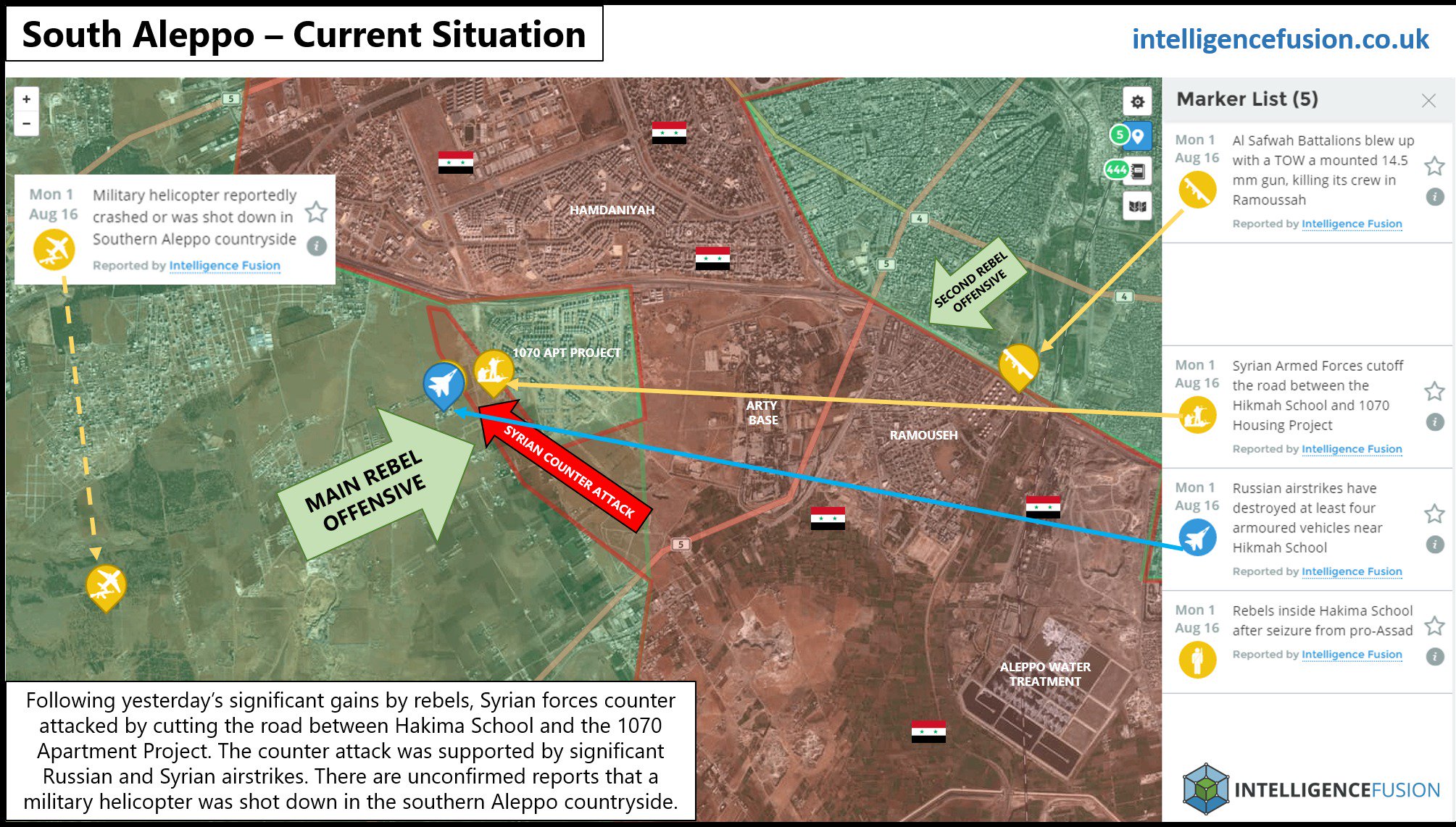 Russian Aerospace Forces Pulverize Area of Downed MI-8, Syrian Army Counter-Attacks in South Aleppo