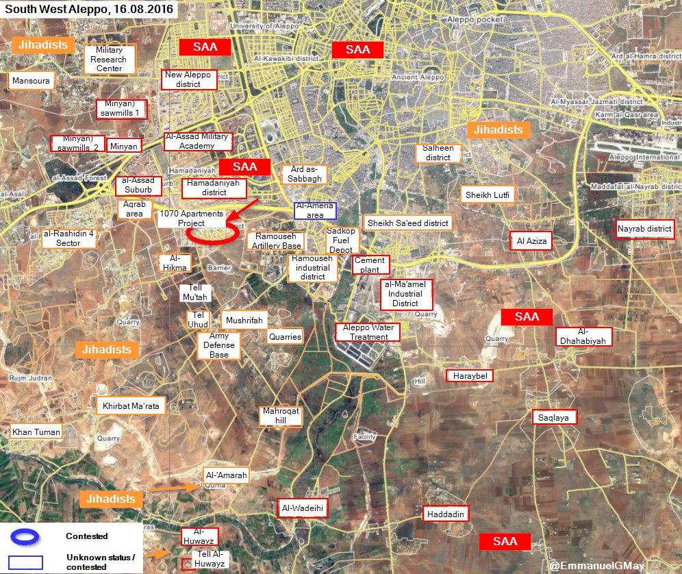 Syrian Army & Hezbollah Seize 1070 Apartment Project, Continue Advances in Southwestern Aleppo