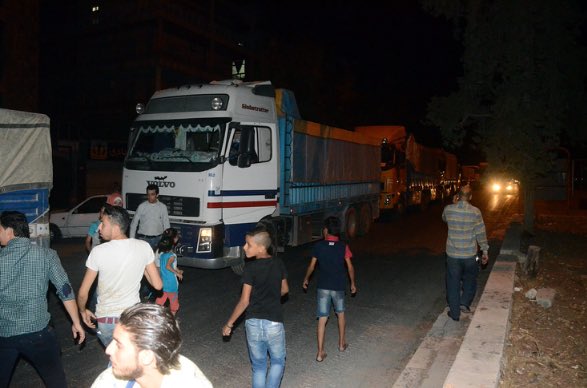 Syrian Government Sends 40-Truck Aid Convoy to Aleppo City