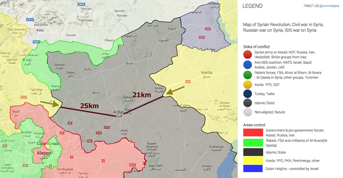 Race for Al Bab: Kurfish YPG Advancing from Afrin