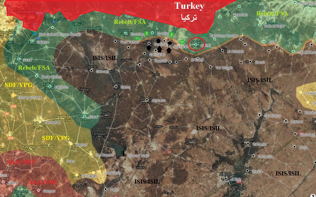 Tukey-led Forces Lost 20 Villages to ISIS in Northern Syria