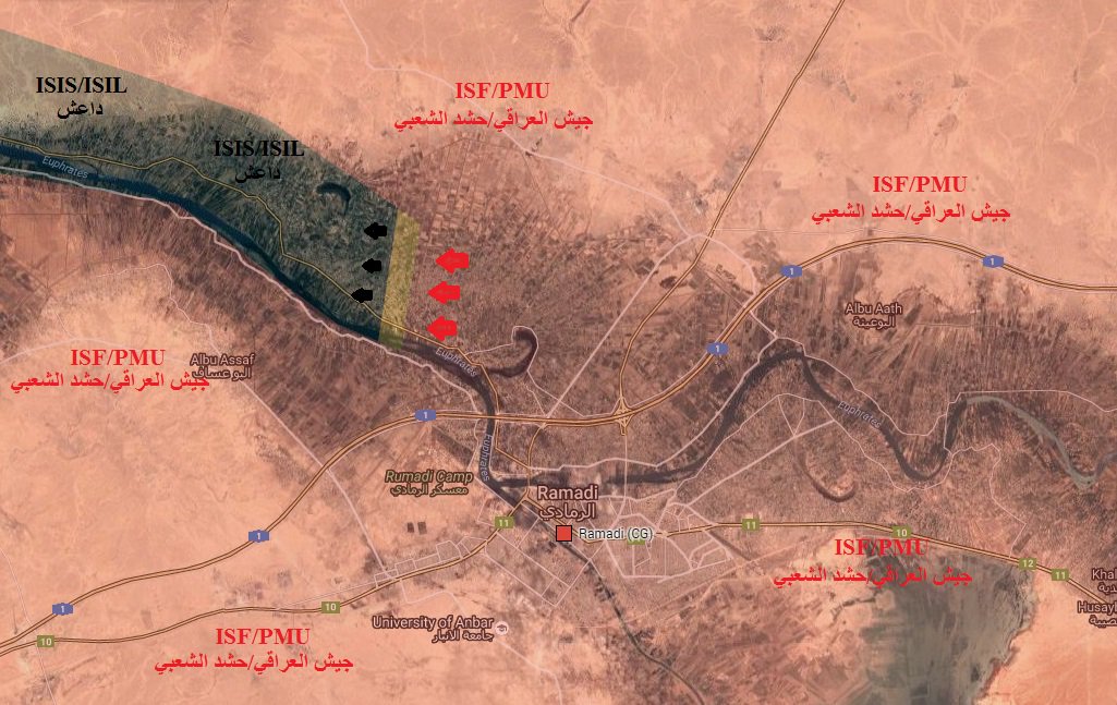 Iraqi Army & PMU Advancing on ISIS Northwest of Ramadi
