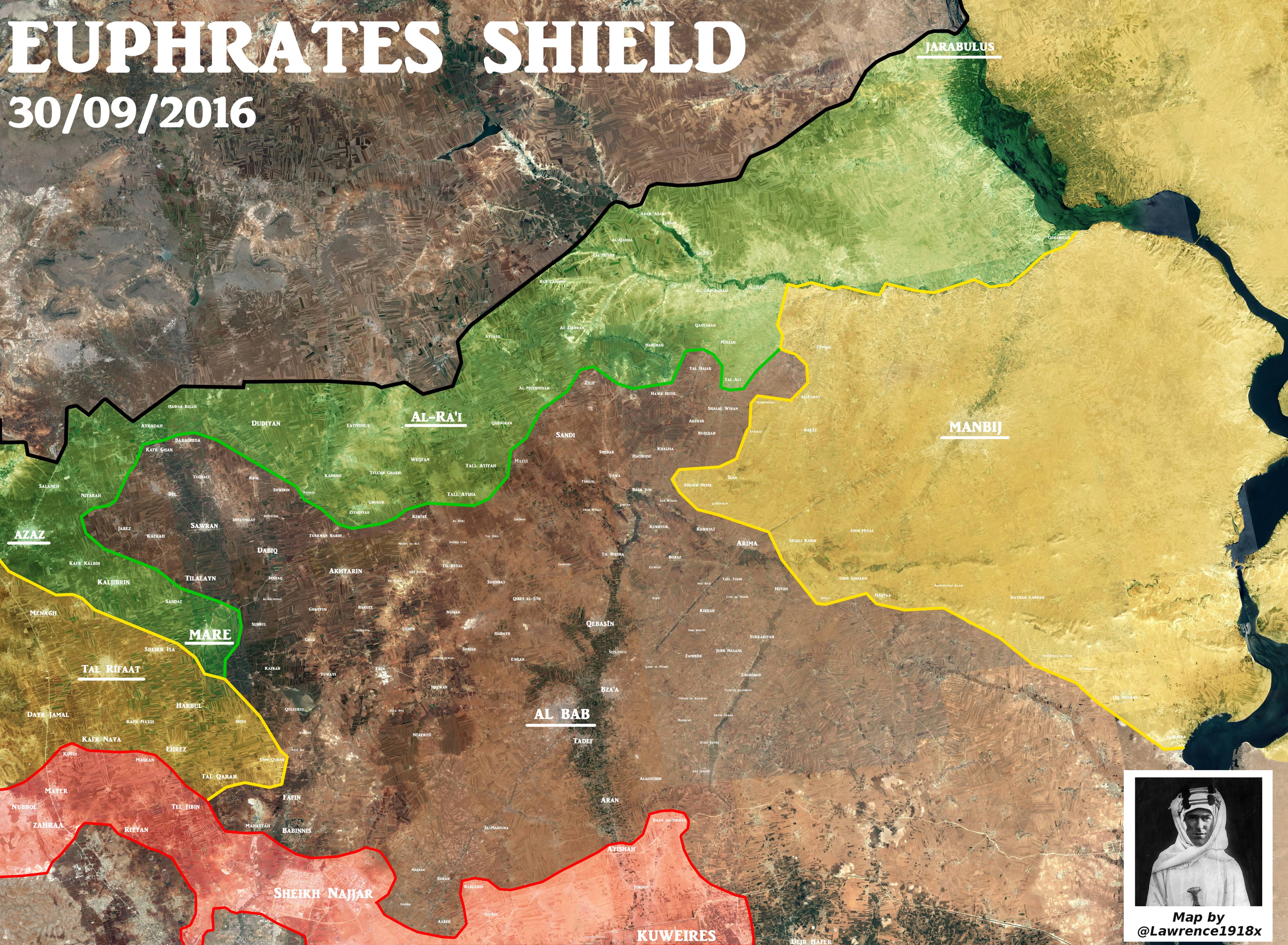 Military Situation in Northern Aleppo, Syria on September 30