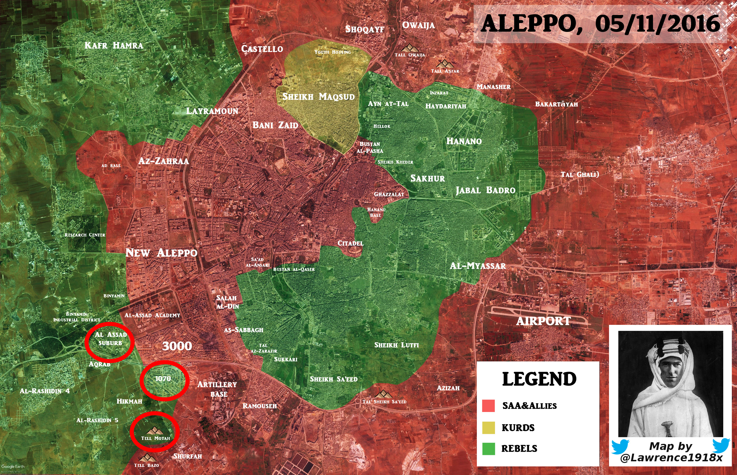 Overview of Military Situation in Aleppo City on November 7, 2016