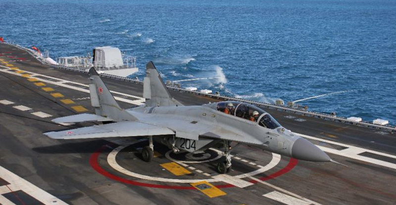 Russian MiG-29K from Admiral Kuznetsov Heavy Aircraft-Carrying Missile Cruiser Crashed in Mediterranean