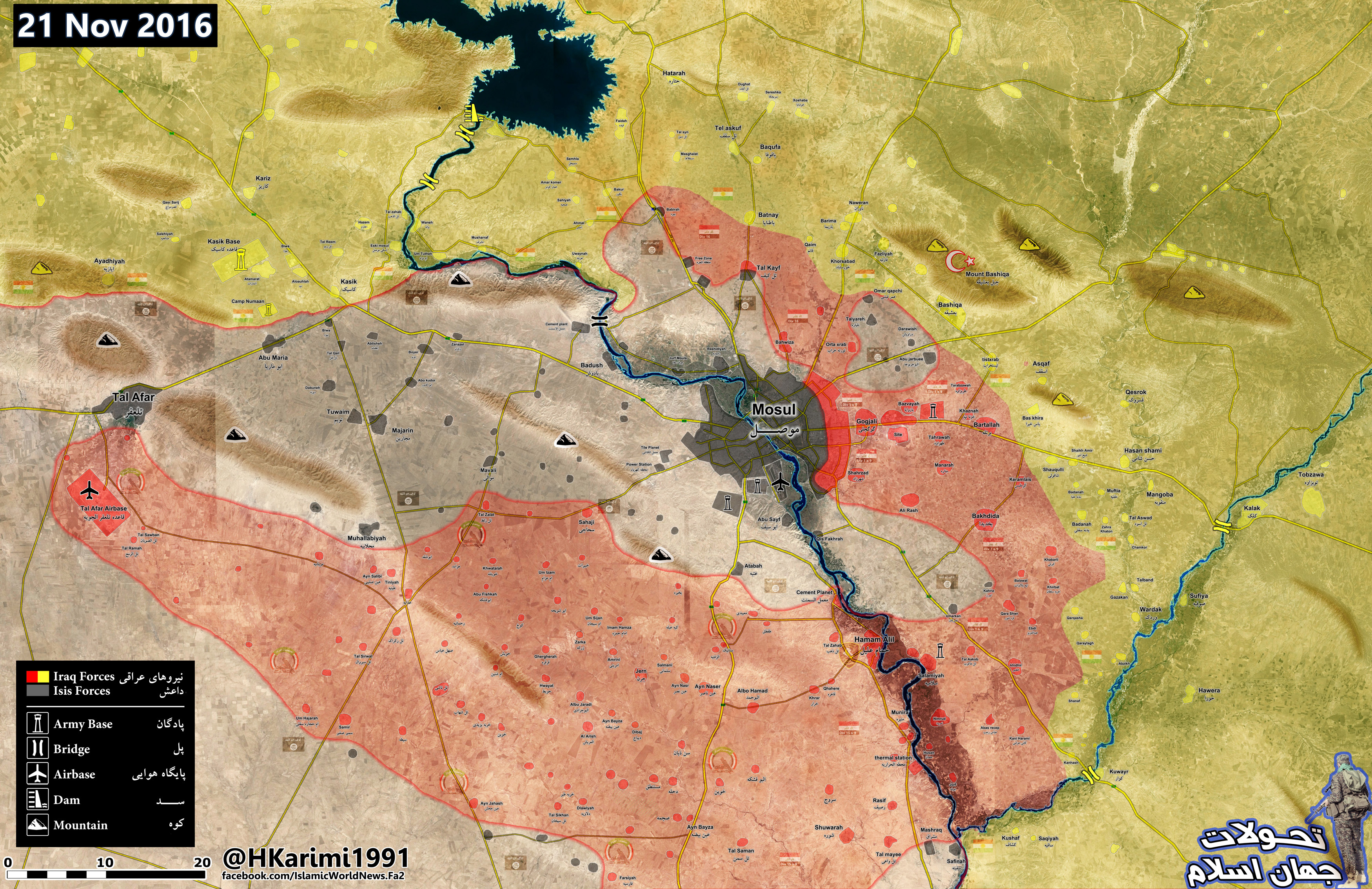 Iraqi Map Update: Military Situation in Mosul Countryside
