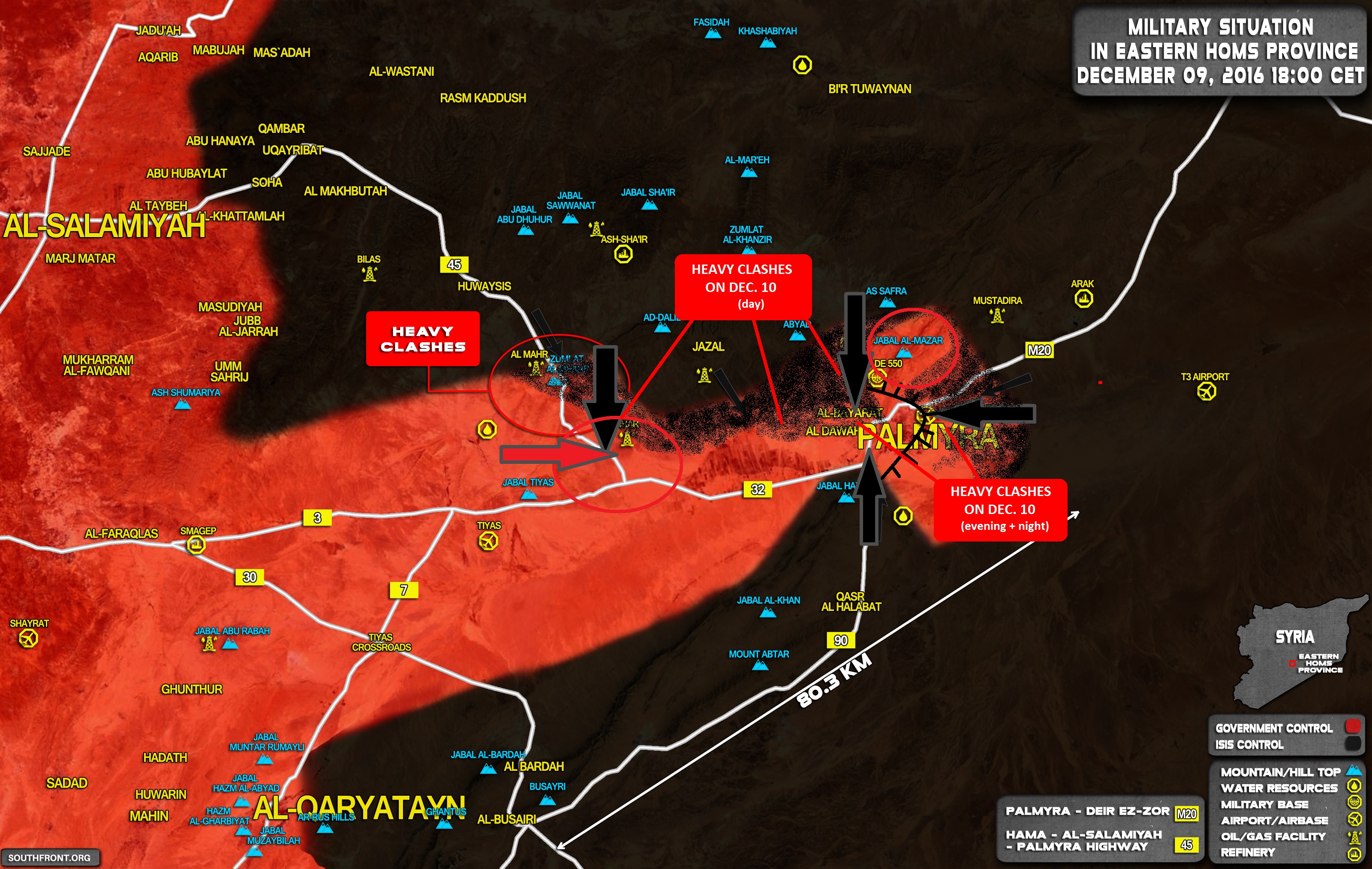 Extremal Situation near Palmyra (Events & Analysis)