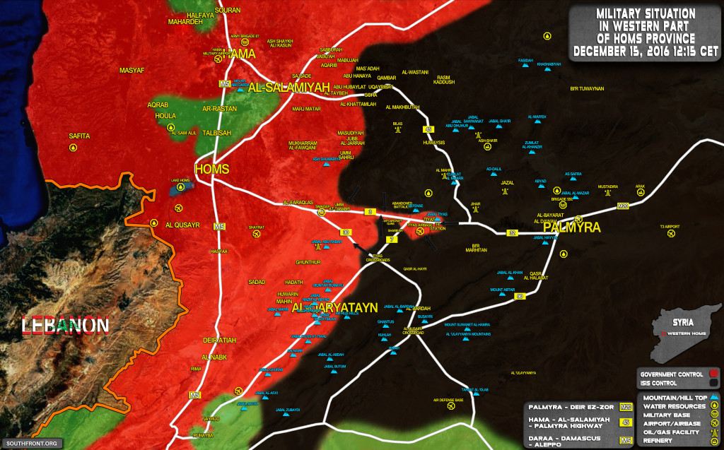 Syrian Army's Tyas Airbase Is Encircled By ISIS (Map)