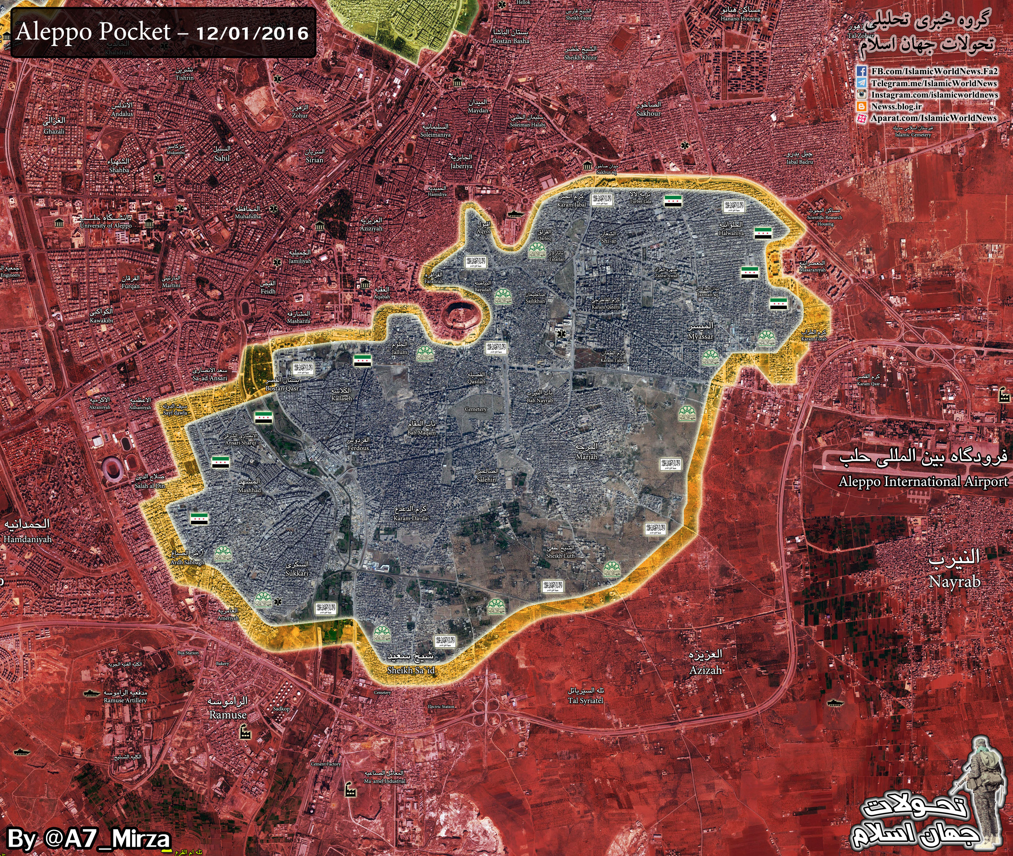 Overview of Military Situation in Aleppo City on December 1, 2016
