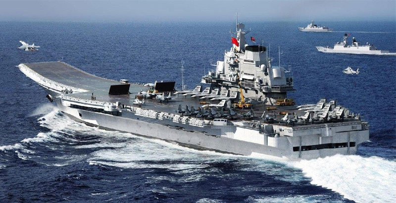 Chinese Aircraft Carrier & 5 Warships Pass Taiwan on Way to Drills in S. China Sea