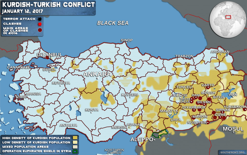 Turkish-Kurdish Conflict (Map Update)