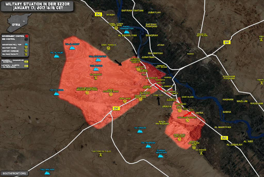 Overview Of Military Situation In Deir Ezzor On January 17, 2016