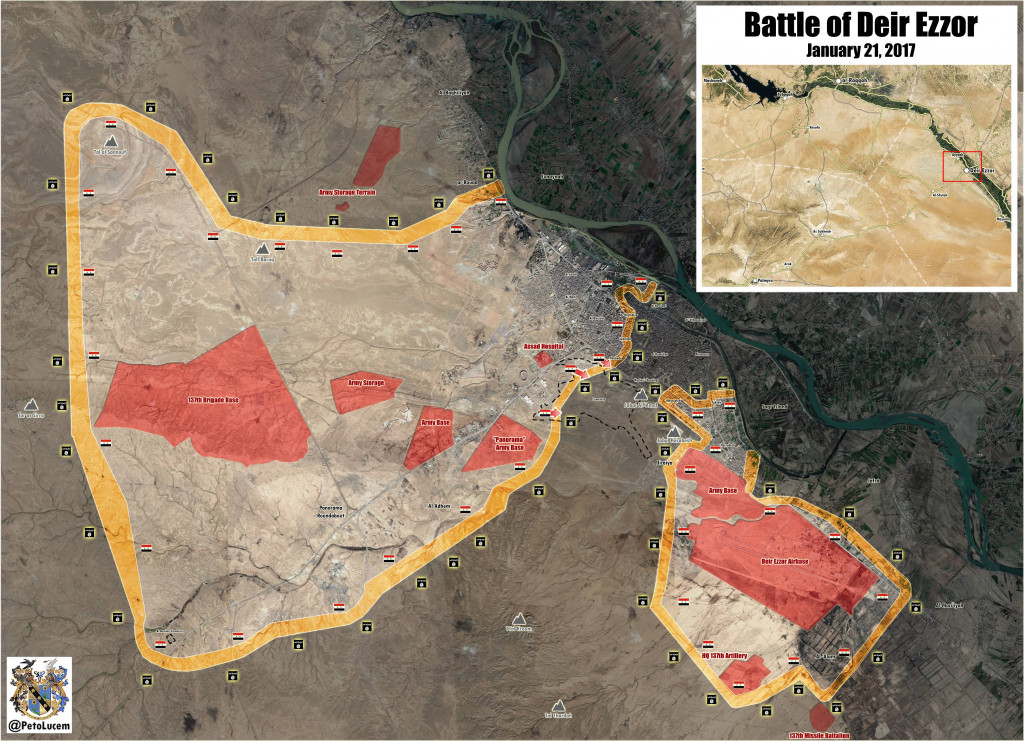 Overview Of Military Situation In Deir Ezzor On January 22, 2017