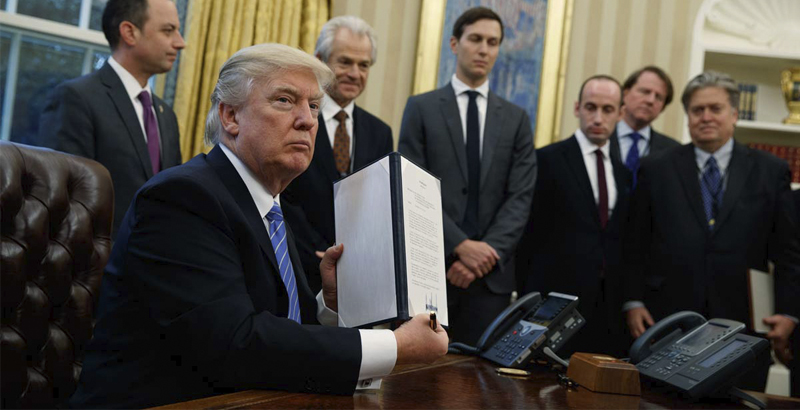 President Trump Signs Executive Order Temporarily Halting All Refugees
