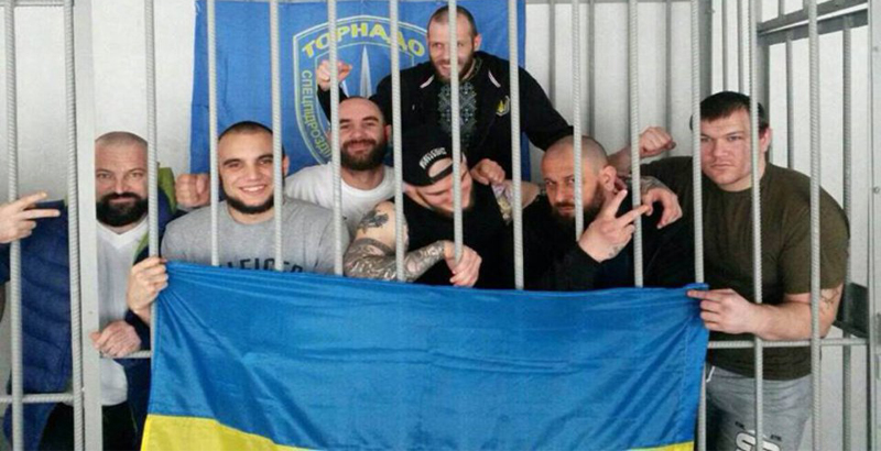 Members of Ukrainian ‘Volunteer Battalion’ Attack Security Staffs of Remand Prison (Video)