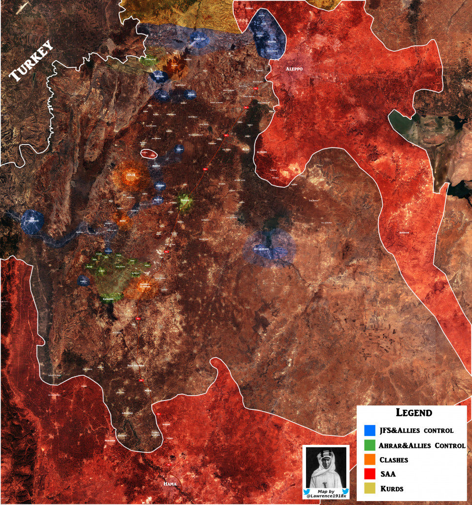 Map Of Rebel Infighting In Syrian Province Of Idlib