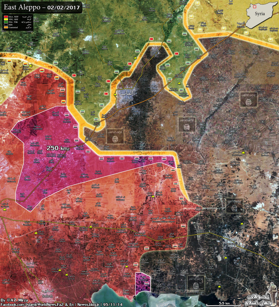 Syrian Army Liberated ~250 km2 From ISIS Terrorists in Eastern Countryside Of Aleppo City (Map)