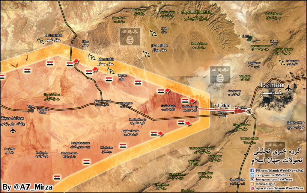 Syrian Army's Progress Towards Palmyra (Map Update)