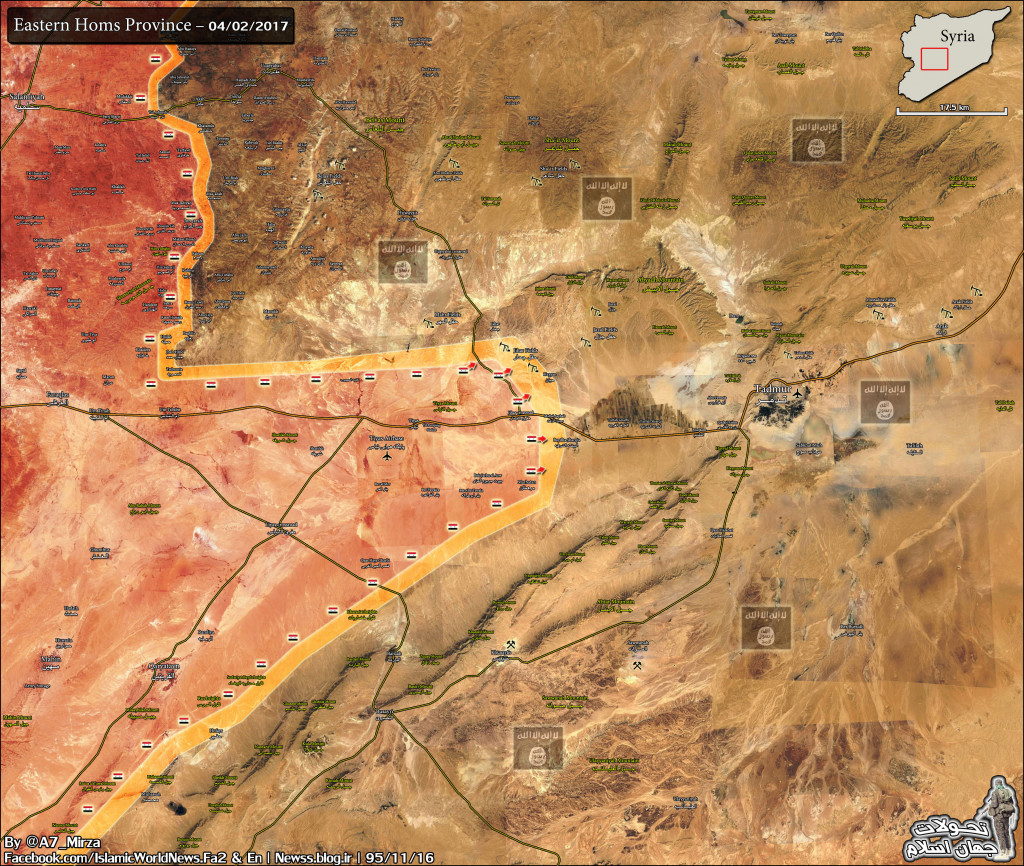 Fierce Clashes Ongoing Between Government Forces and ISIS Terrorists West Of Palmyra