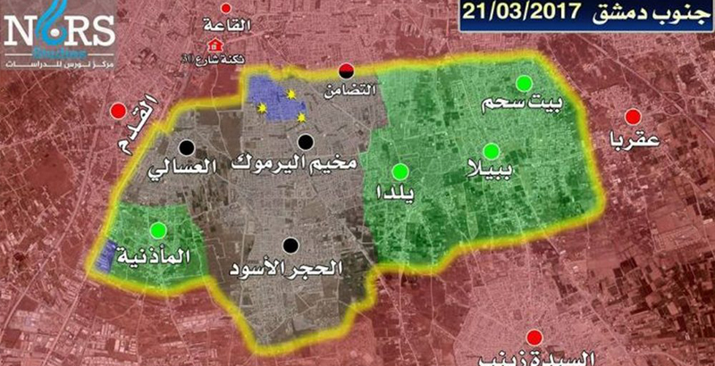 Hay'at Tahrir al-Sham Recaptures Part of Yarmouk Camp in South of Damascus from ISIS