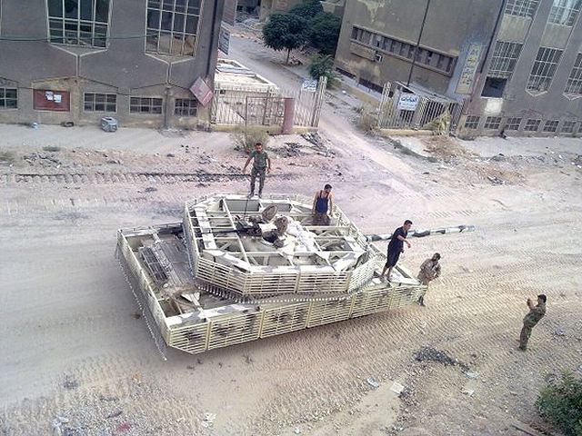 Syrian Military Develops New Effective Tank Armour
