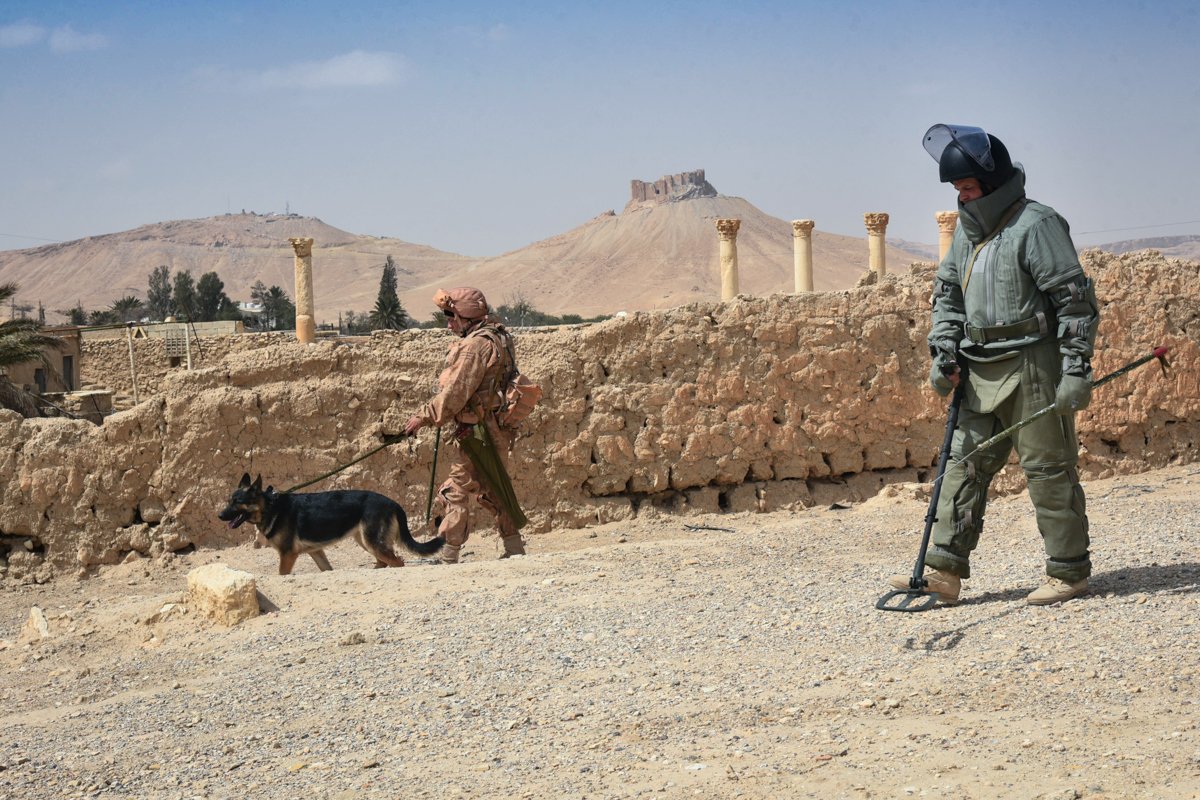 Russian Servicemen Finished Removing IEDs In Palmyra