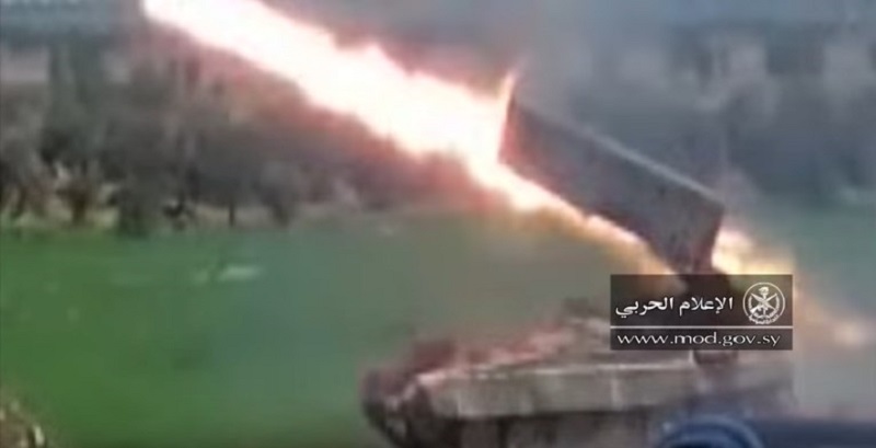 Footage: TOS-1 Heavy Flame-Thrower System Purges Militant Manpower In Northern Hama