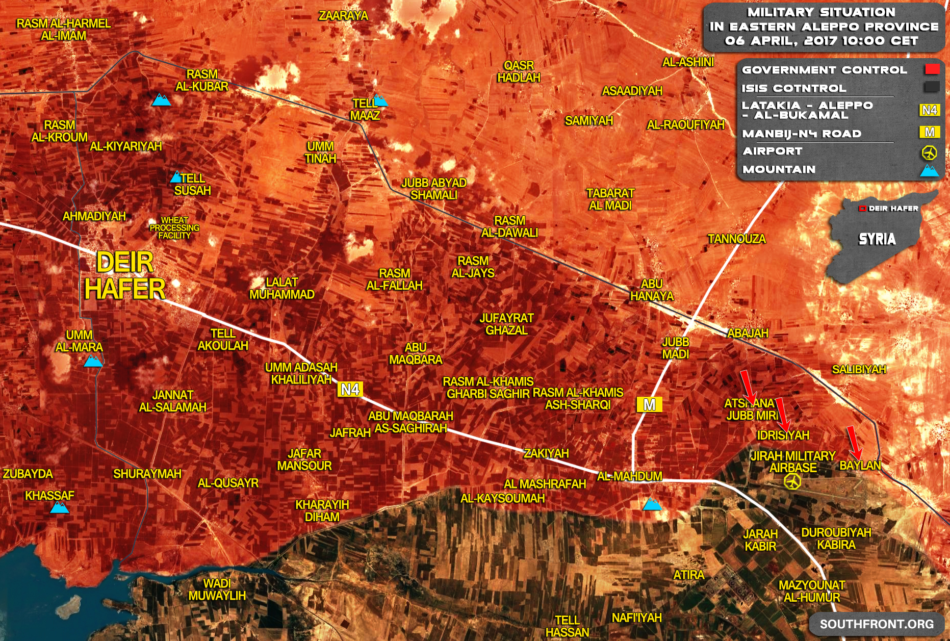 Government Forces Capture Another Village Near ISIS-controlled Jirah Airbase In Aleppo (Map)