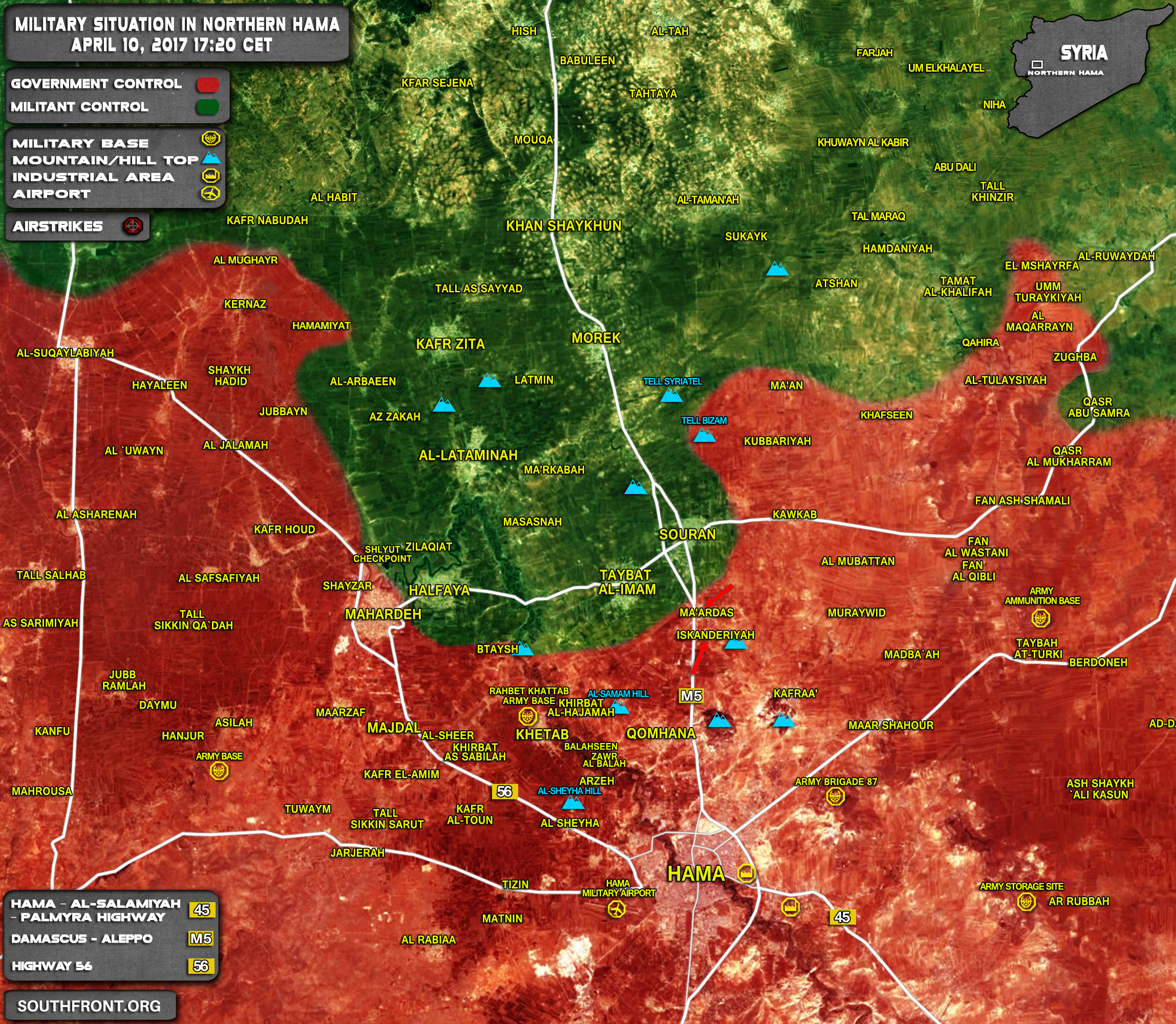Northern Hama Battle: Militants Repelled Govt Advance On Halfaya. Syrian Army Takes Back Inskandariyah And Maardas