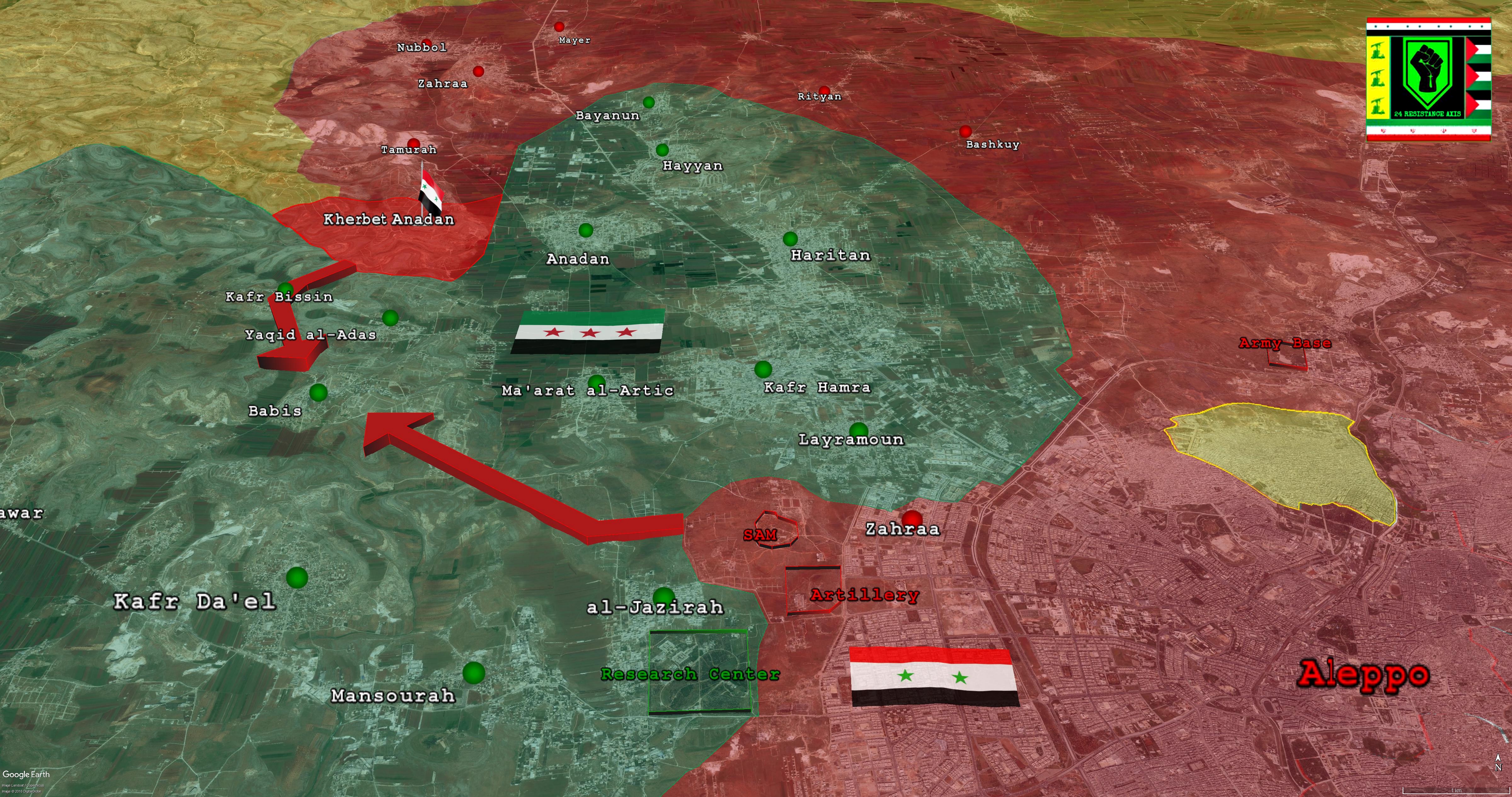 Map Update: Government Advance Northwest Of Aleppo City