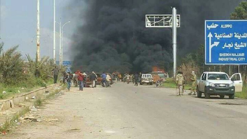 Suicide bombing targeted civilians evacuated from Kafriya and Fou'a
