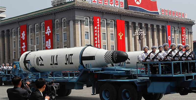 North Korea Holds Military Parade with Nuclear Missiles