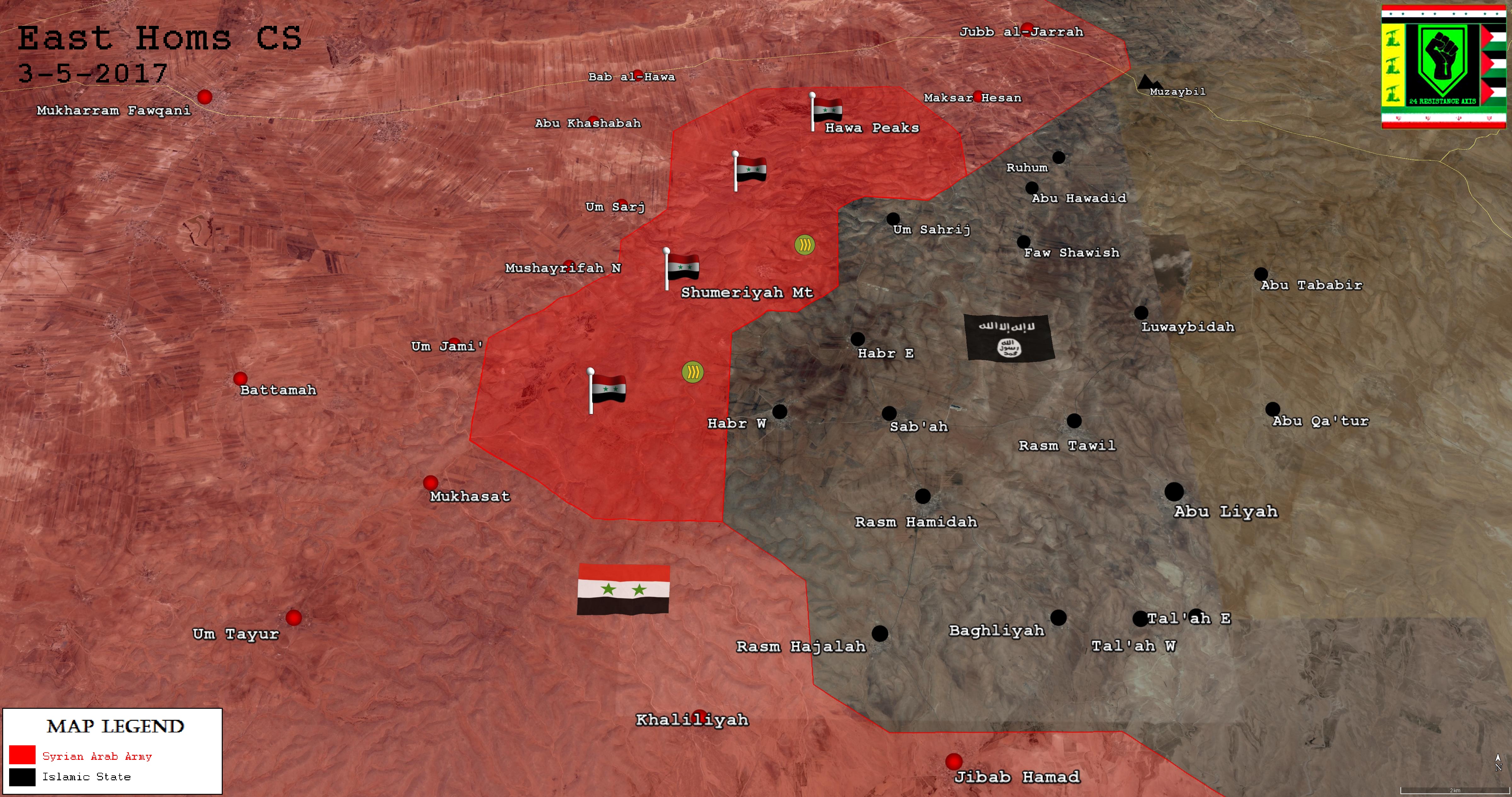 Map Update: Government Forces Gain Ground In Eastern Homs